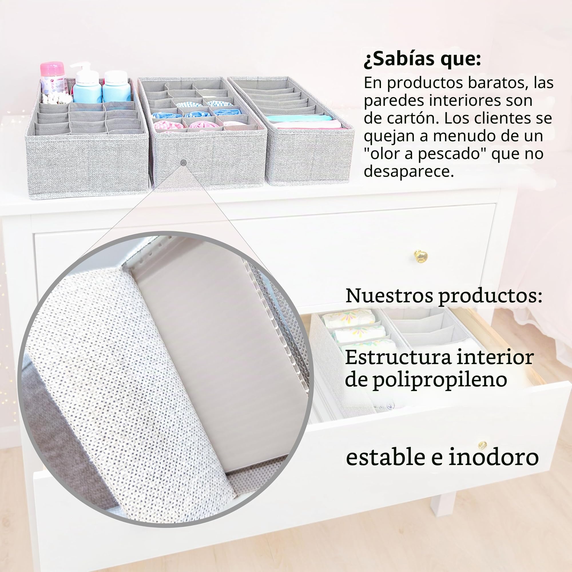 SIMPLE JOY® Organizador de cajones compatible con Ikea (HEMNES (60 compartimentos))