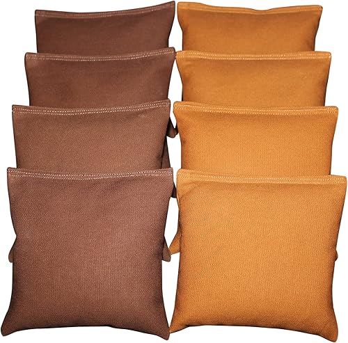 Miniatura 7 de BackYardGamesUSA Juego de 8 bolsas de cornhole elige tus 2 colores. Tamaño reglamentario hecho a mano