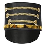 Children Kids Band Drum Major Hat Toy Soldier Cap Majorette Master Hat Cosplay Costume Accessories