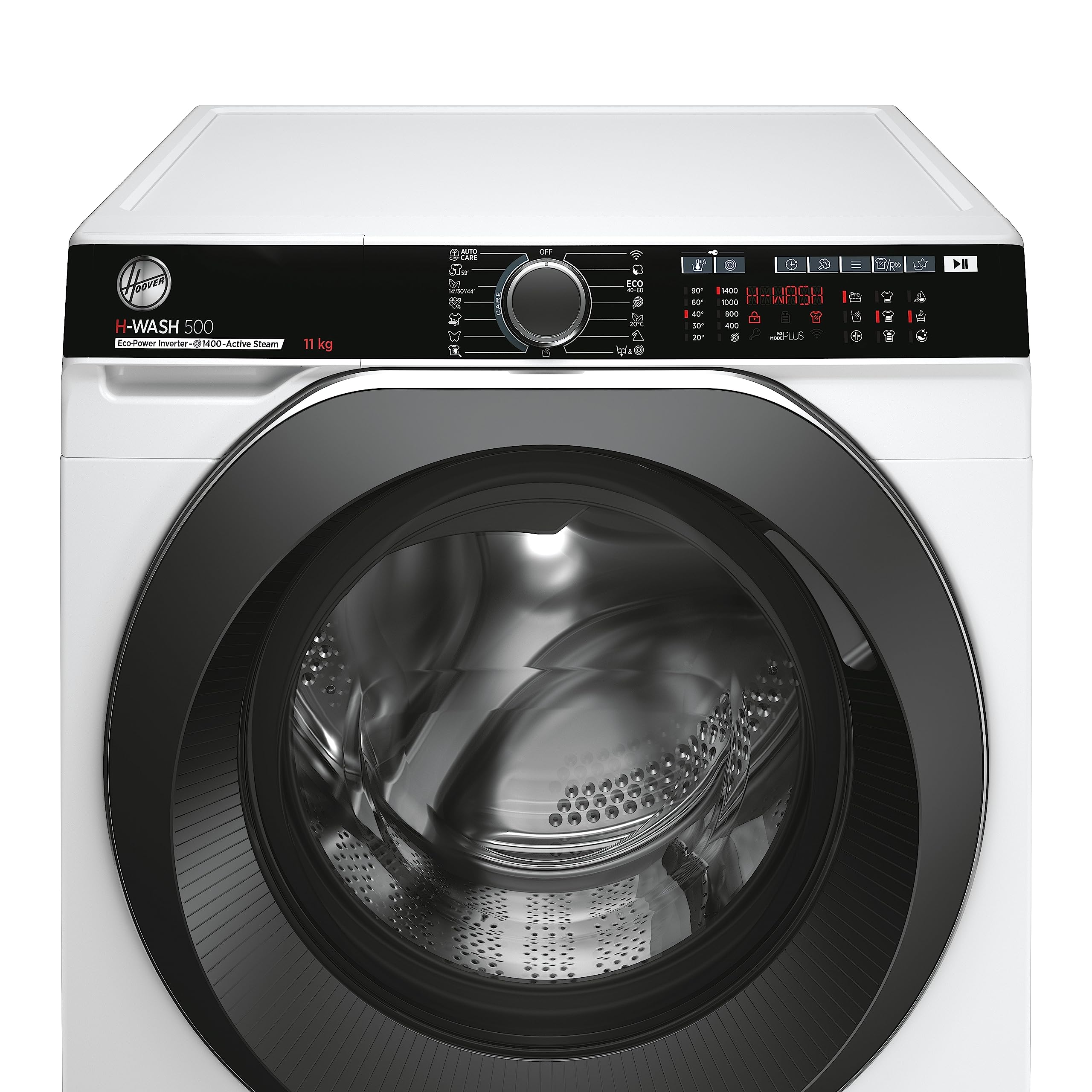 Hoover H-WASH 500 HWP 411AMBC/1-S Machine à laver, classe d'efficacité énergétique A, capacité 11 kg, moteur Eco-Power Inverter, système Power Care, système ActiveSteam/hOn, Wi-Fi + Bluetooth