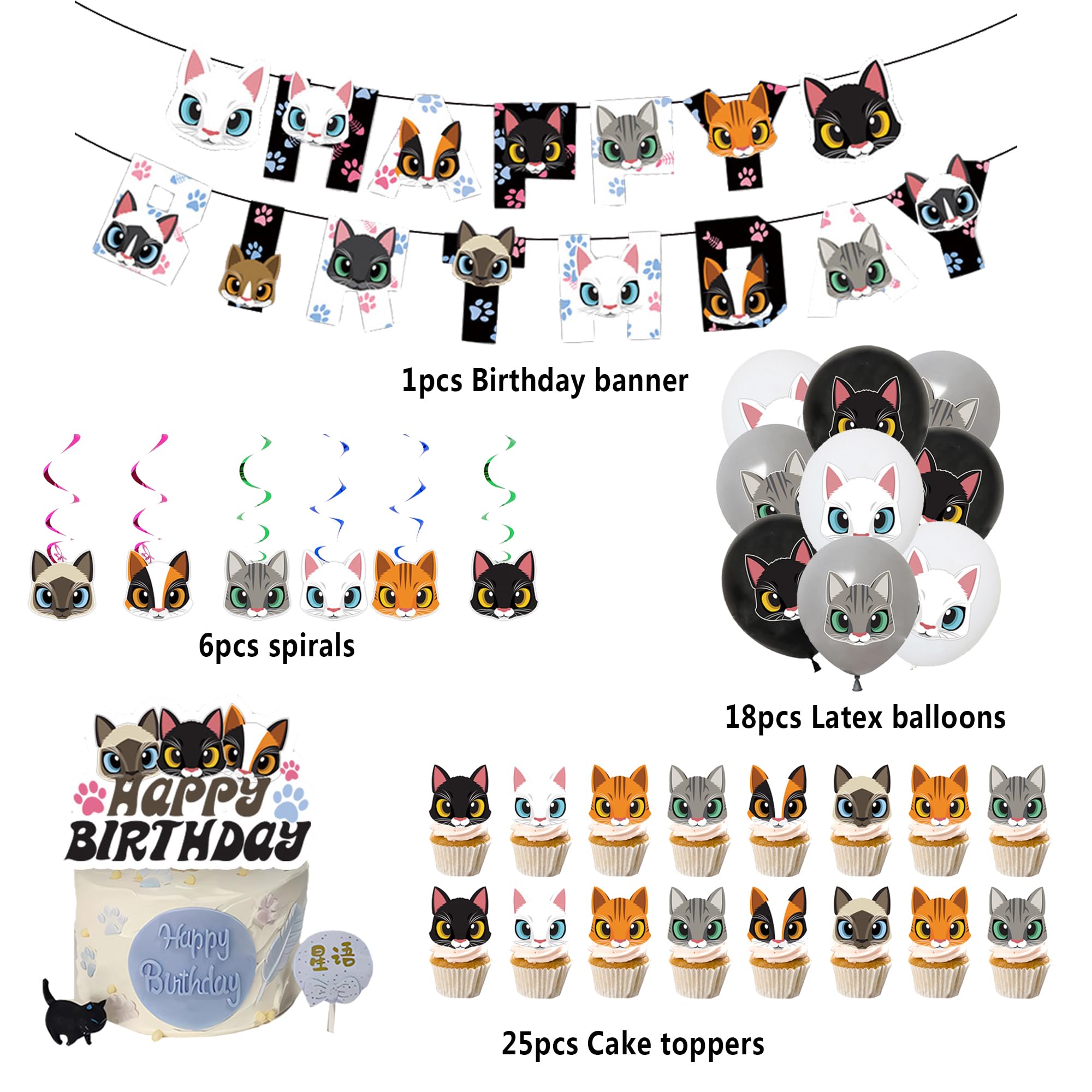 23 PCS FÊTE D'anniversaire Ballon Bannière Et Ballons Pour La Décoration EUR 10,35 - FR