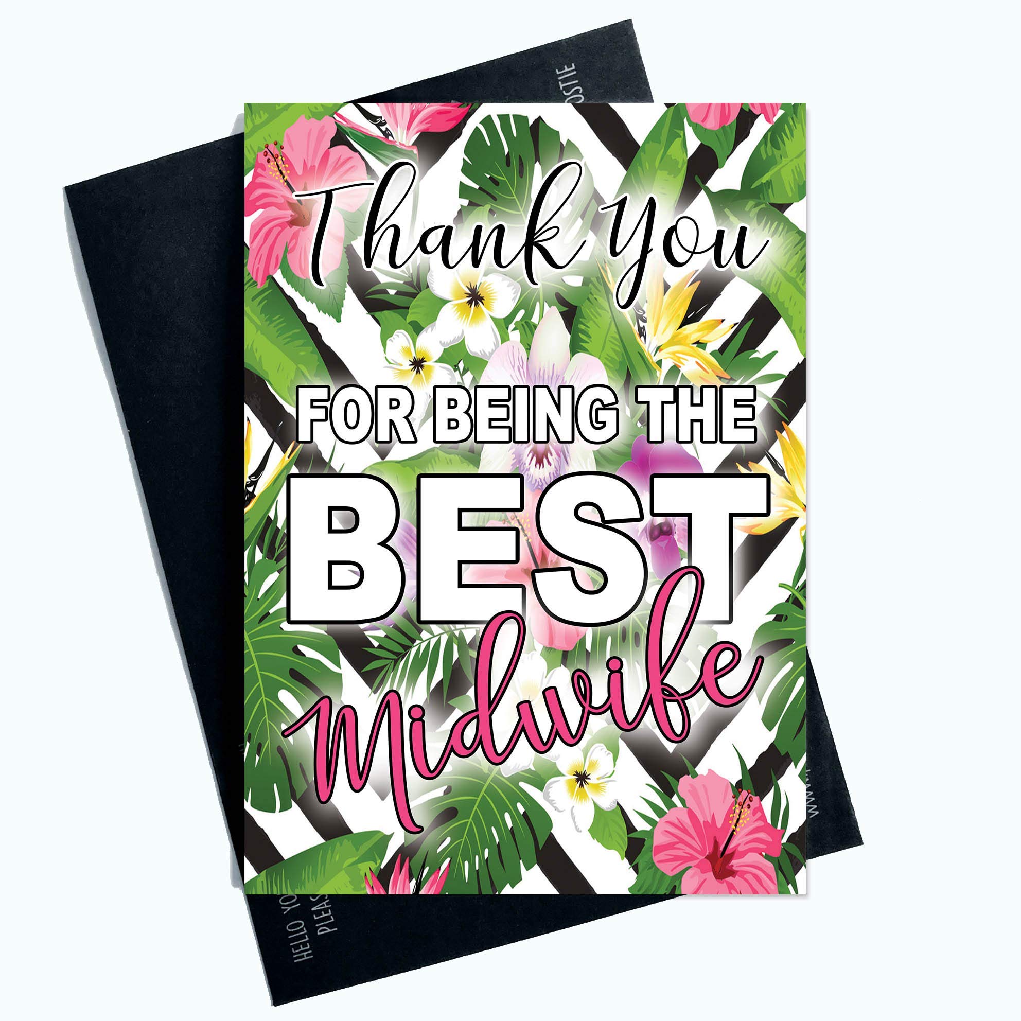 Midwife Cards Thank You for Being The Best Midwife New Baby Thanks Card PC1087