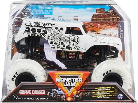 Monster Jam, Official Grave Digger Monster Truck, Collector Die-Cast Vehicle, 124 Scale