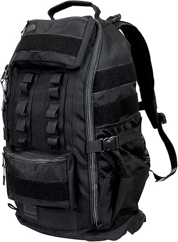 SERIOUS STEEL FITNESS Mochila táctica y bolsa de gimnasio 1000D Nylon Negro