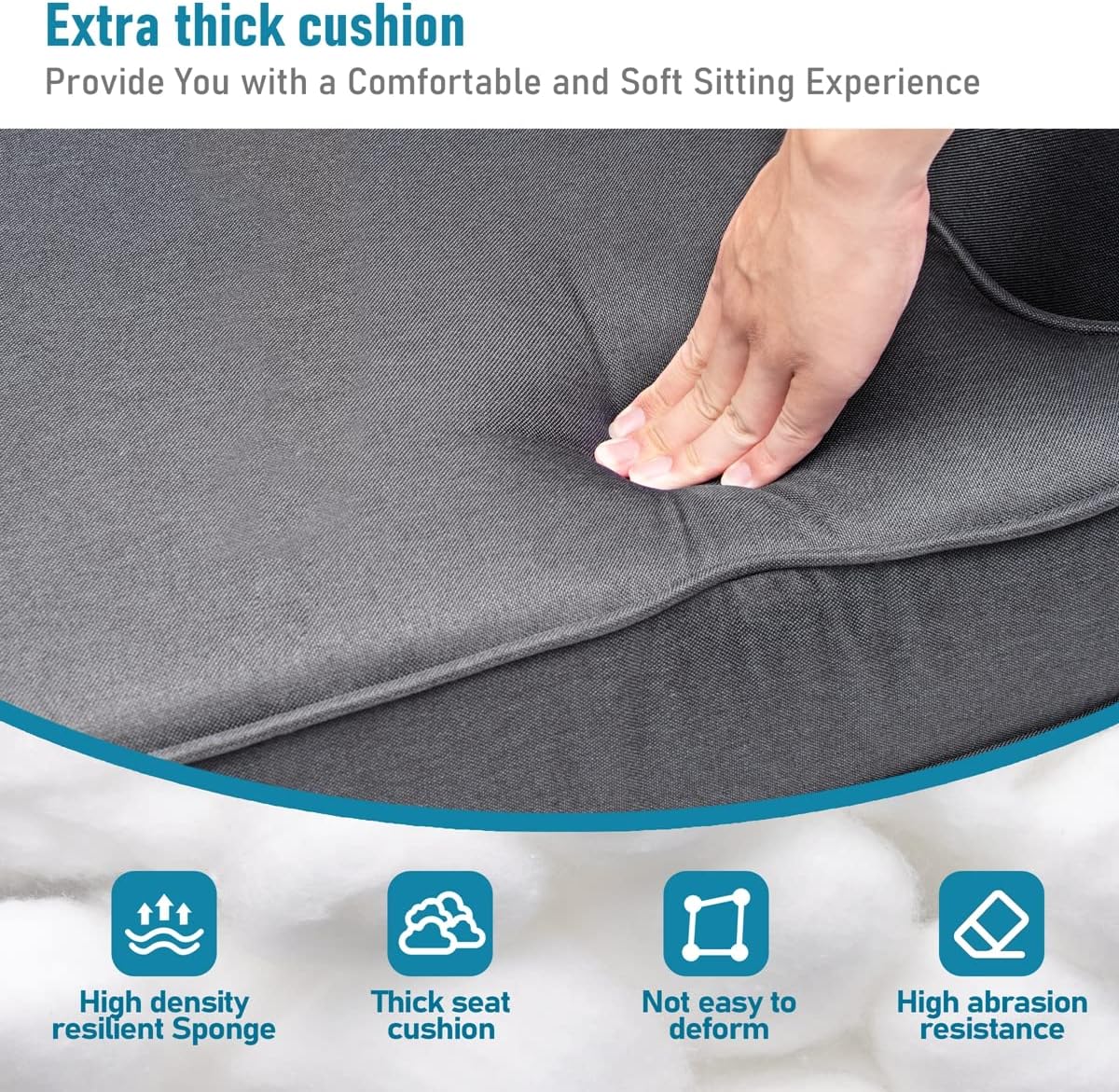 Modern Accent Chair Upholstered Sofa, VredHom Single Sofa Couch Fabric Chair with Wood Legs & Flame Retardant Fabric, Padded Rivet Club Chair Armchair for Living Room, Bedroom, Reception Room : Home & Kitchen