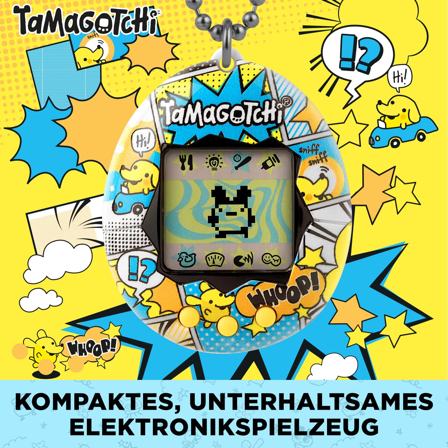 Tamagotchi Original – Bandai – Comic Book – Elektronisches Virtuelles Haustier mit LCD‑Bildschirm auf Deutsch – Interaktives Spielzeug mit Minispielen – Spielzeug für Kinder ab 8 Jahren – 42976