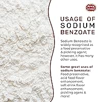 Vista 4 de Spicy World Benzoato de sodio 8 onzas - 99% USP/FCC grado, aditivo y conservante