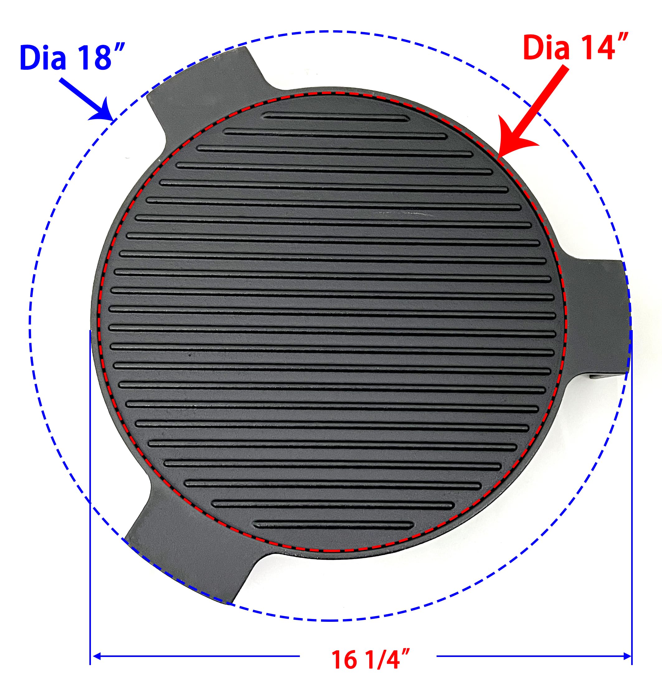 Direct Store DC143 Cast Iron Plate Setter for Large Big Green Egg Grill & Other 18