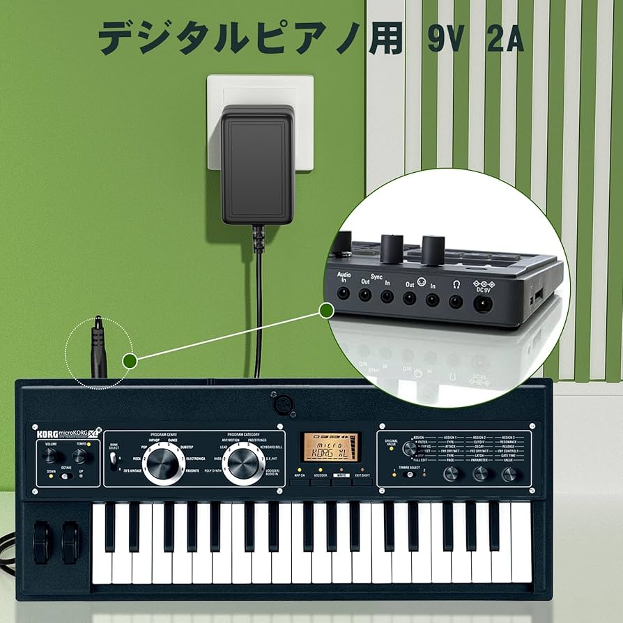 Amazon.co.jp: Punasi KORG用互換電源 ACアダプター PSE認証 9V
