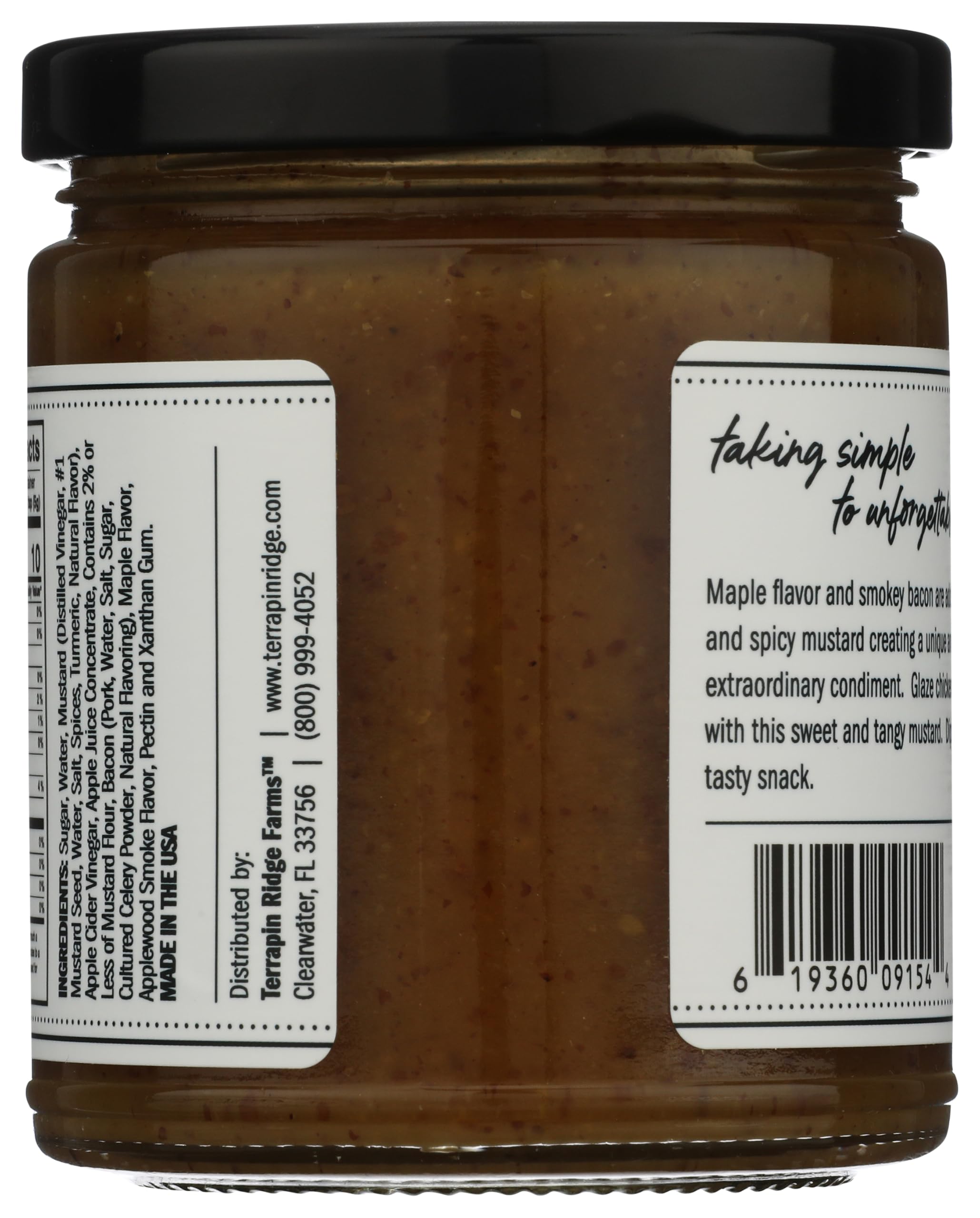 Terrapin Ridge Farms Smokey Maple Bacon Senf – Ein 306 ml Glas