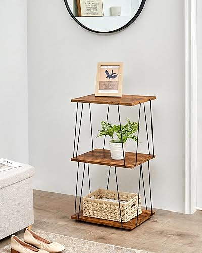 Miniatura 2 de Mesa auxiliar alta, mesa auxiliar pequeña, mesa de entrada de 29 pulgadas de alto, mesita de noche para sala de estar, dormitorio y oficina, marrón