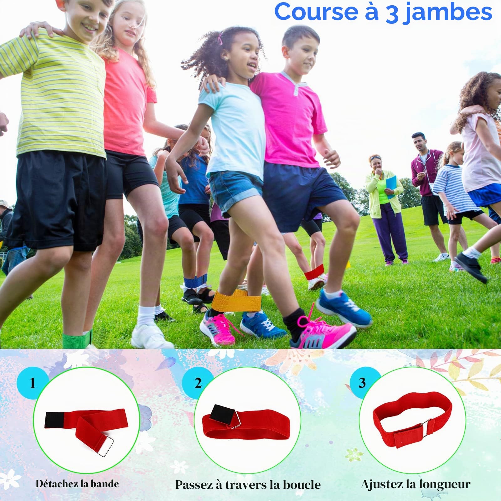 Sac de pommes de terre pour 4 à 8 joueurs - Jeux de course dans le jardin pour enfants et adultes - Fête d'anniversaire, jeux de plein air pour la famille, jeux de carnaval, course d'œufs et de cuillères, course à 3 pattes, bâtons de relais, prix de jeu