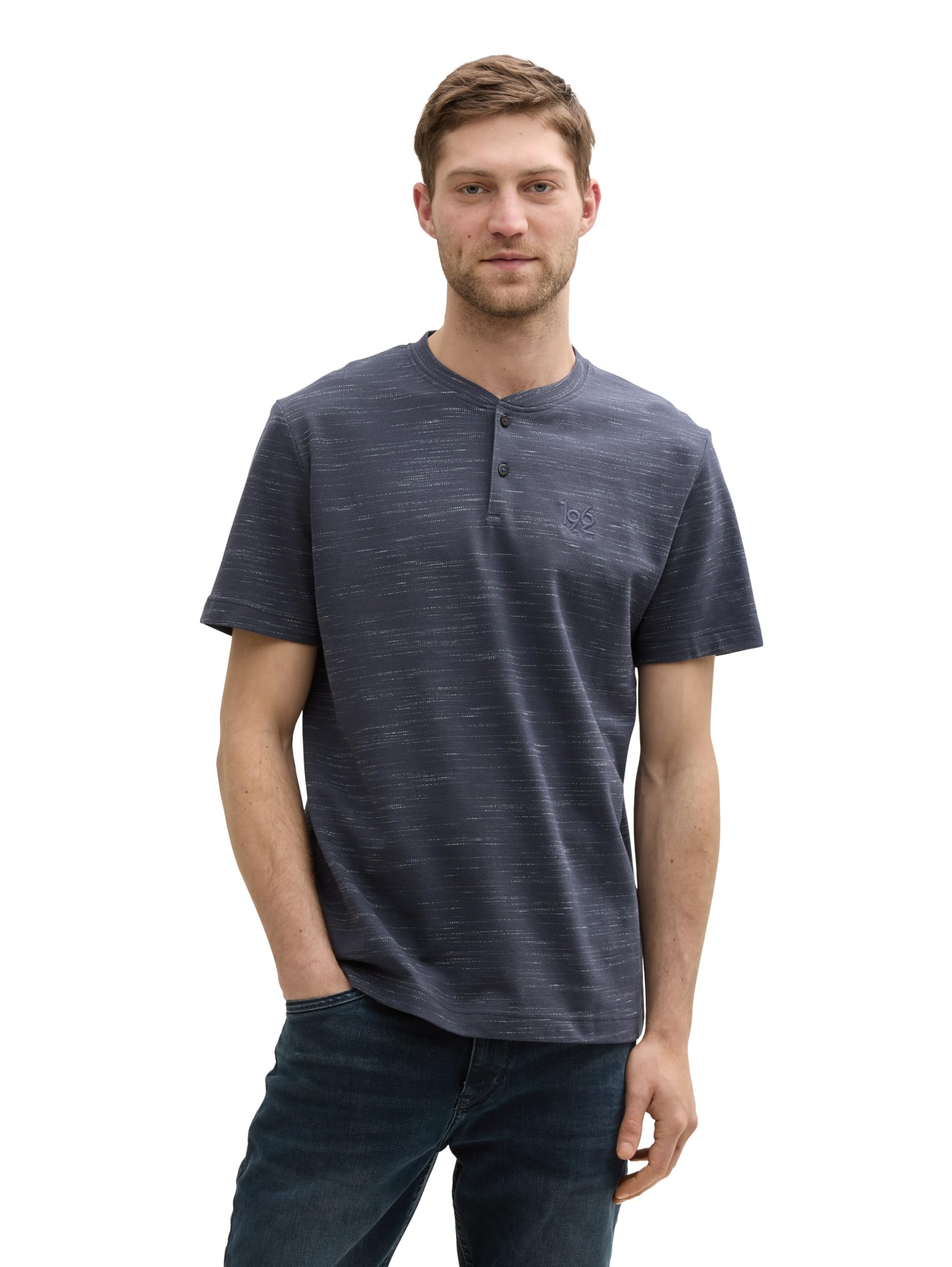 TOM TAILOR Men's T-Shirt, 10306 - Blueish Grey, S