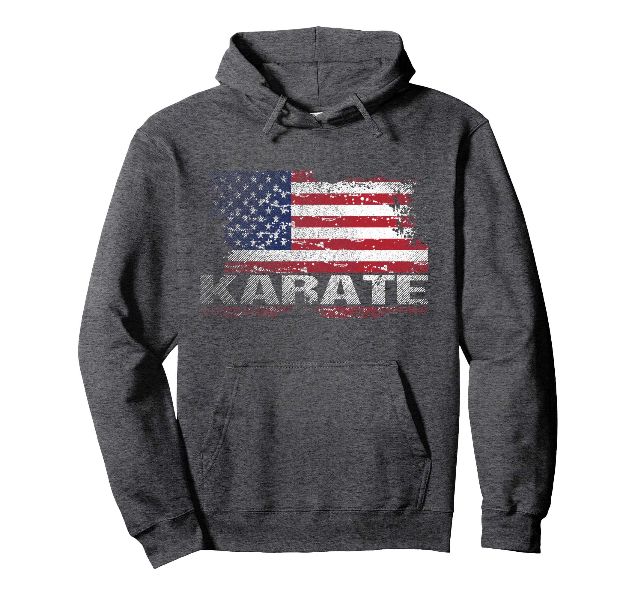 USA Flag Karate Hoodie Martial Arts Gift Pullover Hoodie