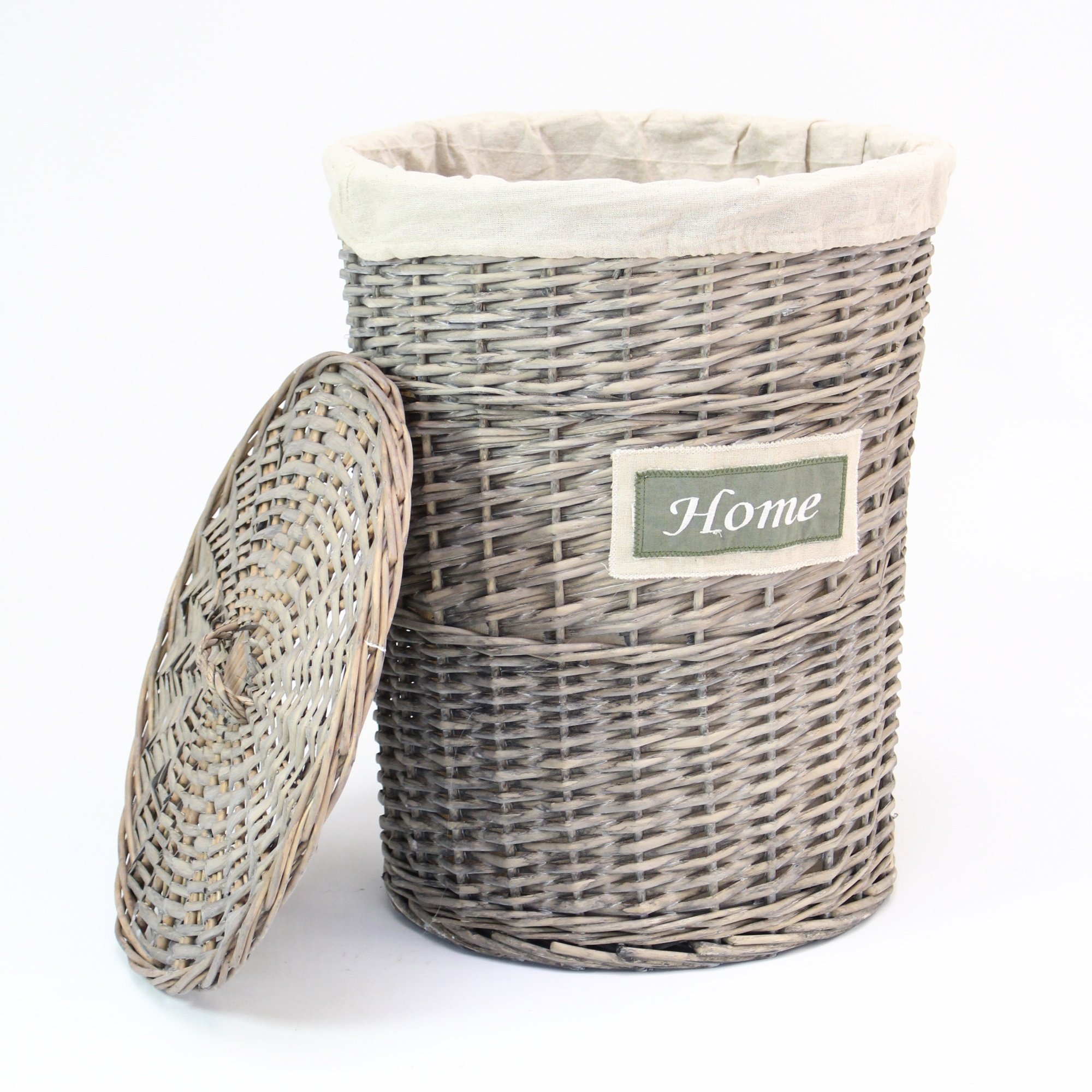 FRANK FLECHTWAREN Wäschekorb "Home", Ø 45 x 57 cm, Landhaus, Skandy Style, praktisch,