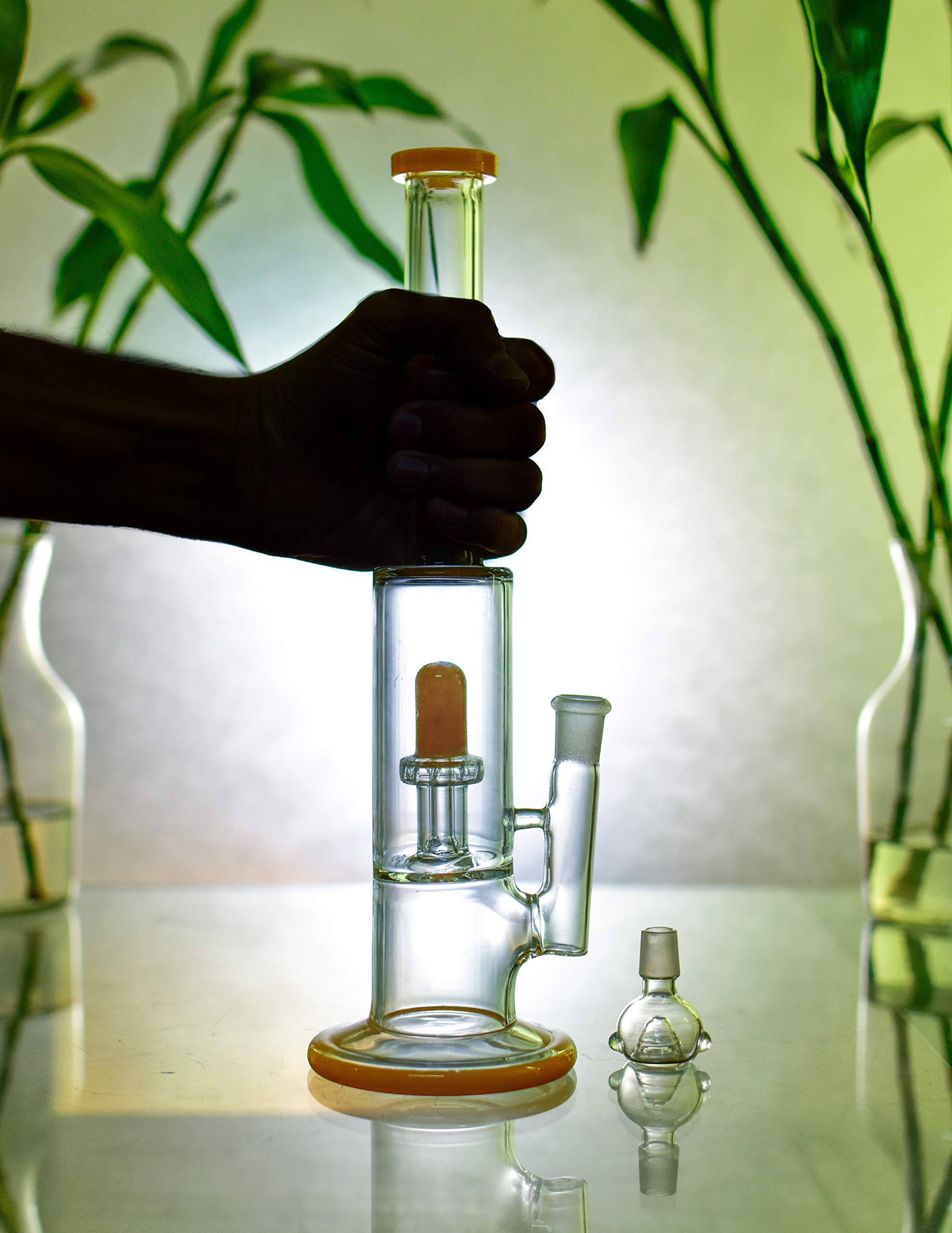 OutonTrip 10 Inch Clear Glass Water Tool with UFO Percolator, Removable 14.4 mm Glass Shooter 2