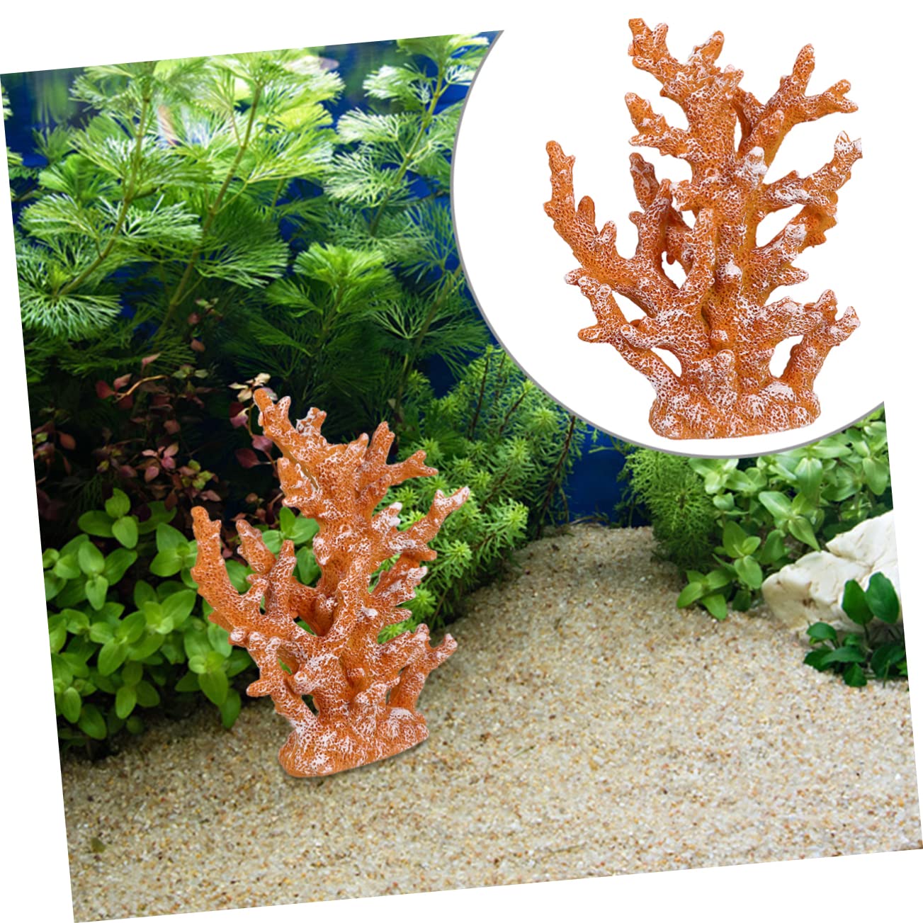 BESPORTBLE Coral Ornament Artificial De Resina Estilo Mediterráneo para Decoración De Acuarios y Espacios Interiores