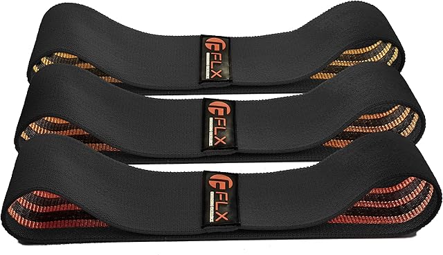 Resistance Bands Set (3) for Men & Women- Fabric Resistance Bands for Exercise, Workout, Fitness, Booty, Glutes, Hips, Leg, Arms, Pilates & Yoga Bands