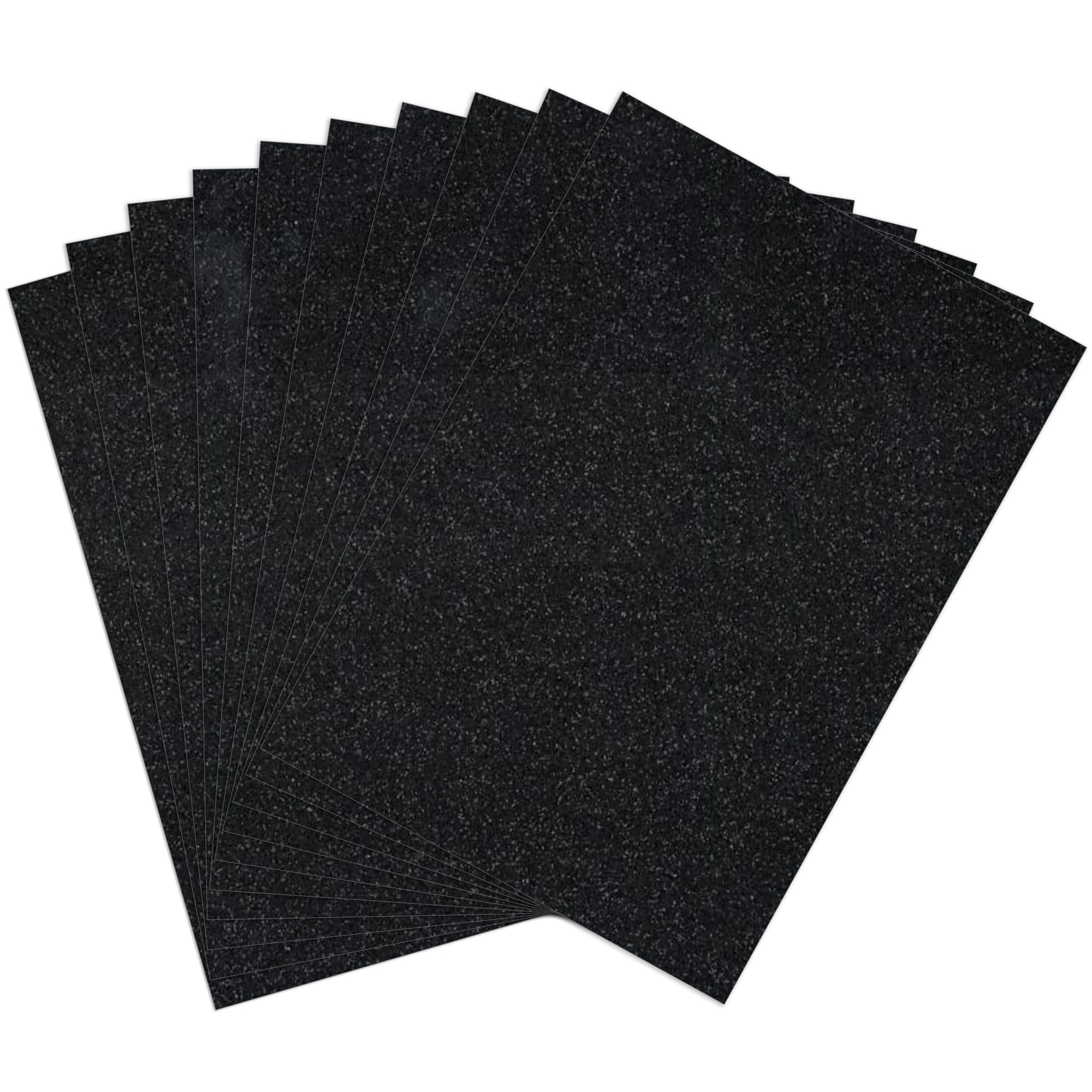 Premium 30-Pack A4 Black Glitter Card 350gsm by Blitz Craft, Extra Thick Double Sided Non Shed Glitter Cardstock for Cricut, Cake Toppers, Scrapbooking, Wedding Invitations & DIY Craft Paper Projects