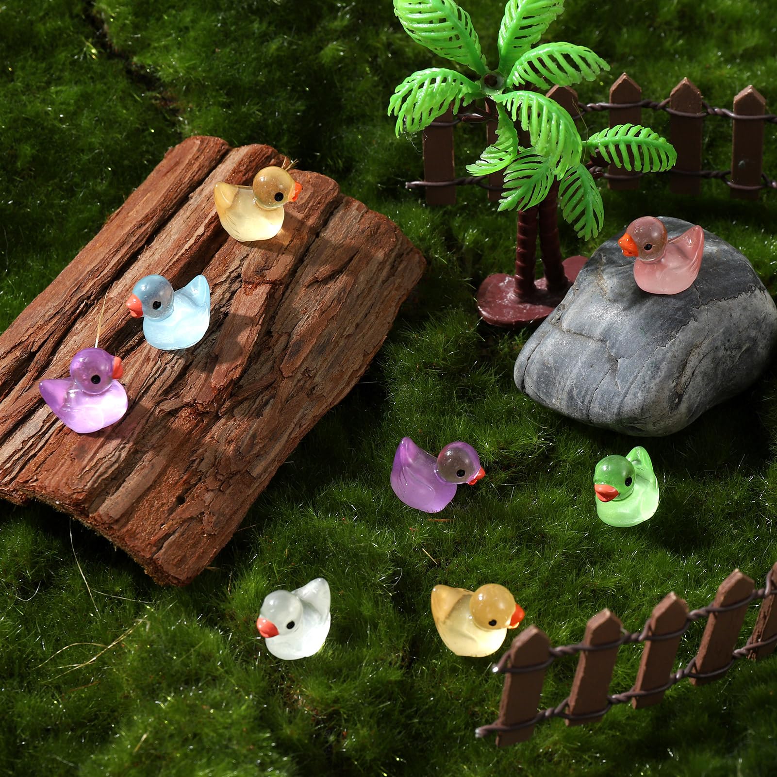 Jeux Exterieur Enfant 200 Mini Canards Lumineux Halinuia - Décoration Pour Aquarium, Maison De Poupée Ou Bricolage - 8 Couleurs Mini Canard En Plastique 100