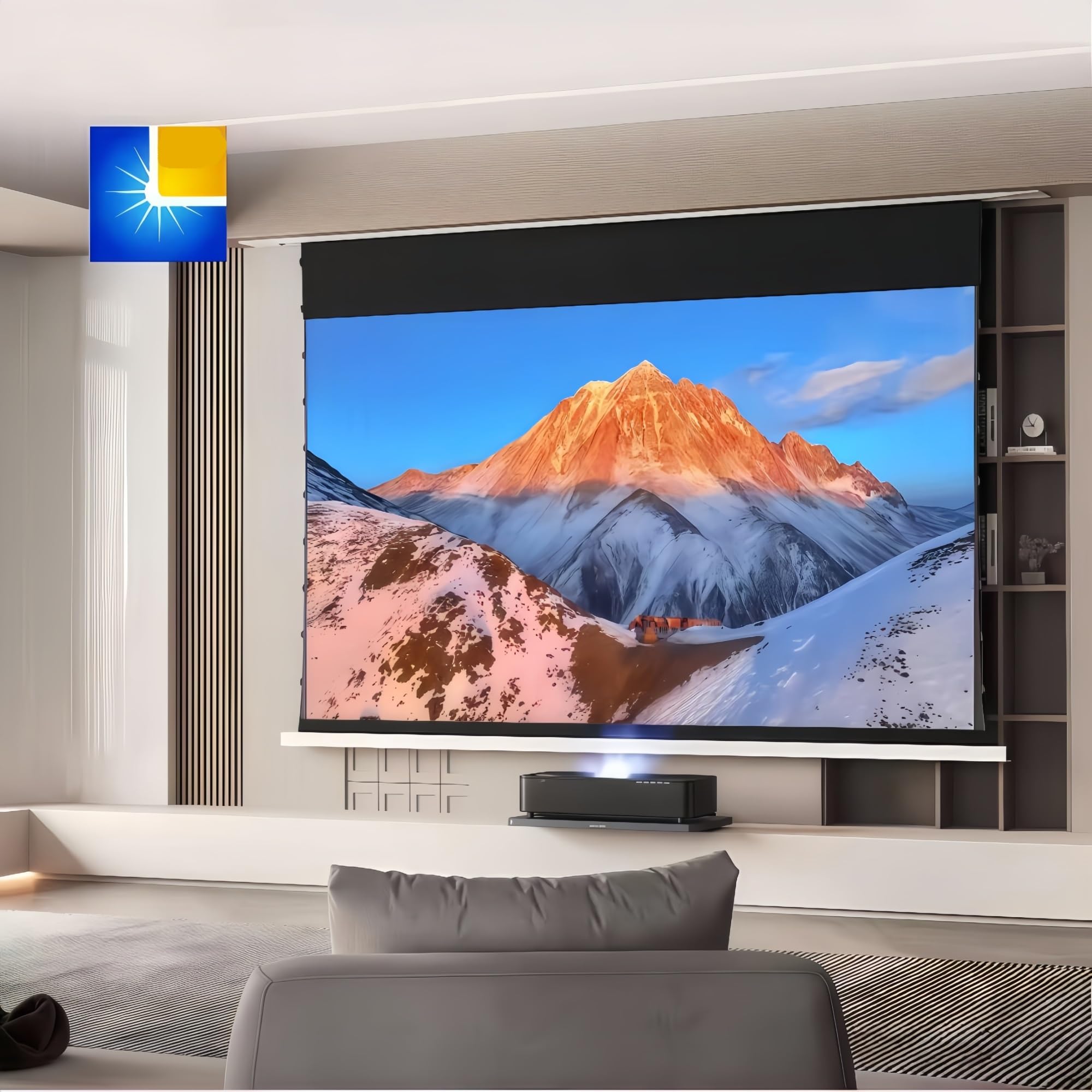 schermo home theater Schermo ALR elettrico da incasso a soffitto per proiettori a focale corta(120 inch)