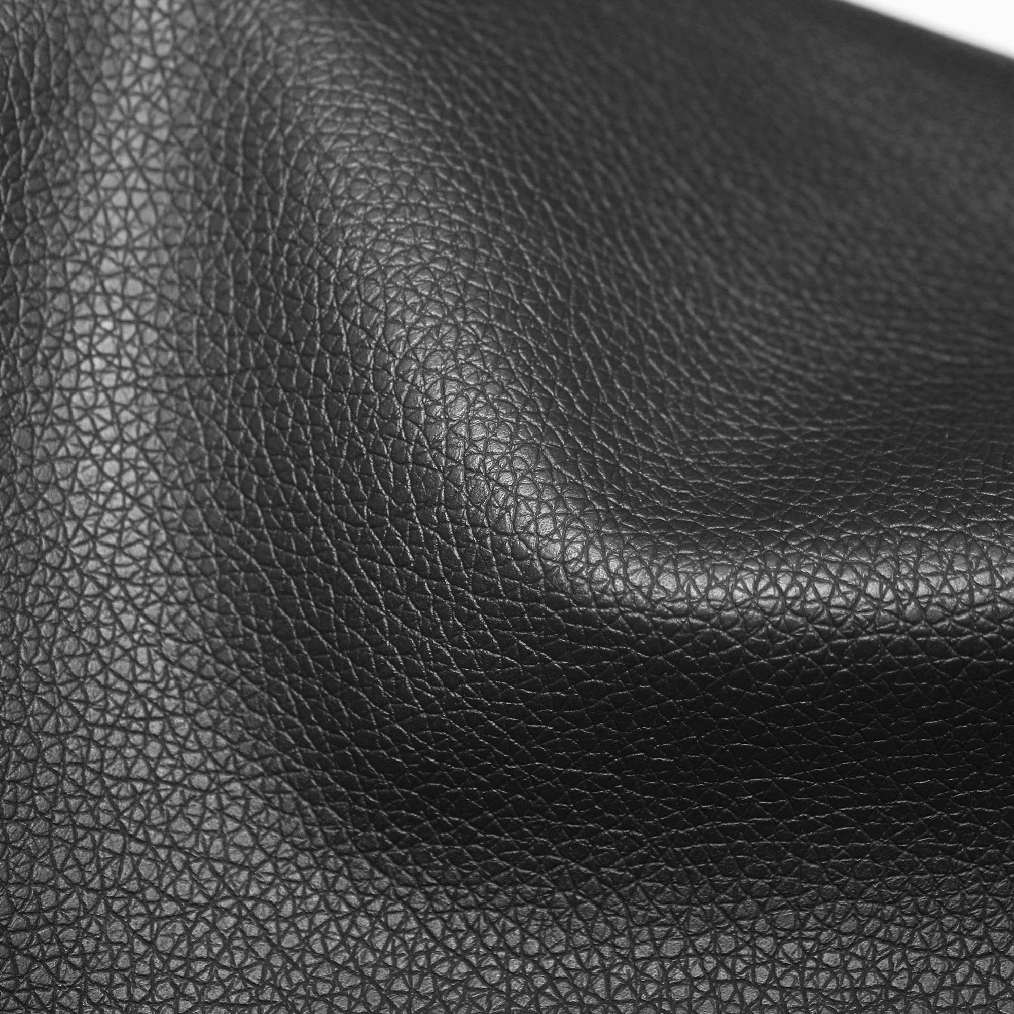 Pelle sintetica, ideale per lavori di bricolage e artigianato, struttura in pelle (300 cm x 140 cm, nero)