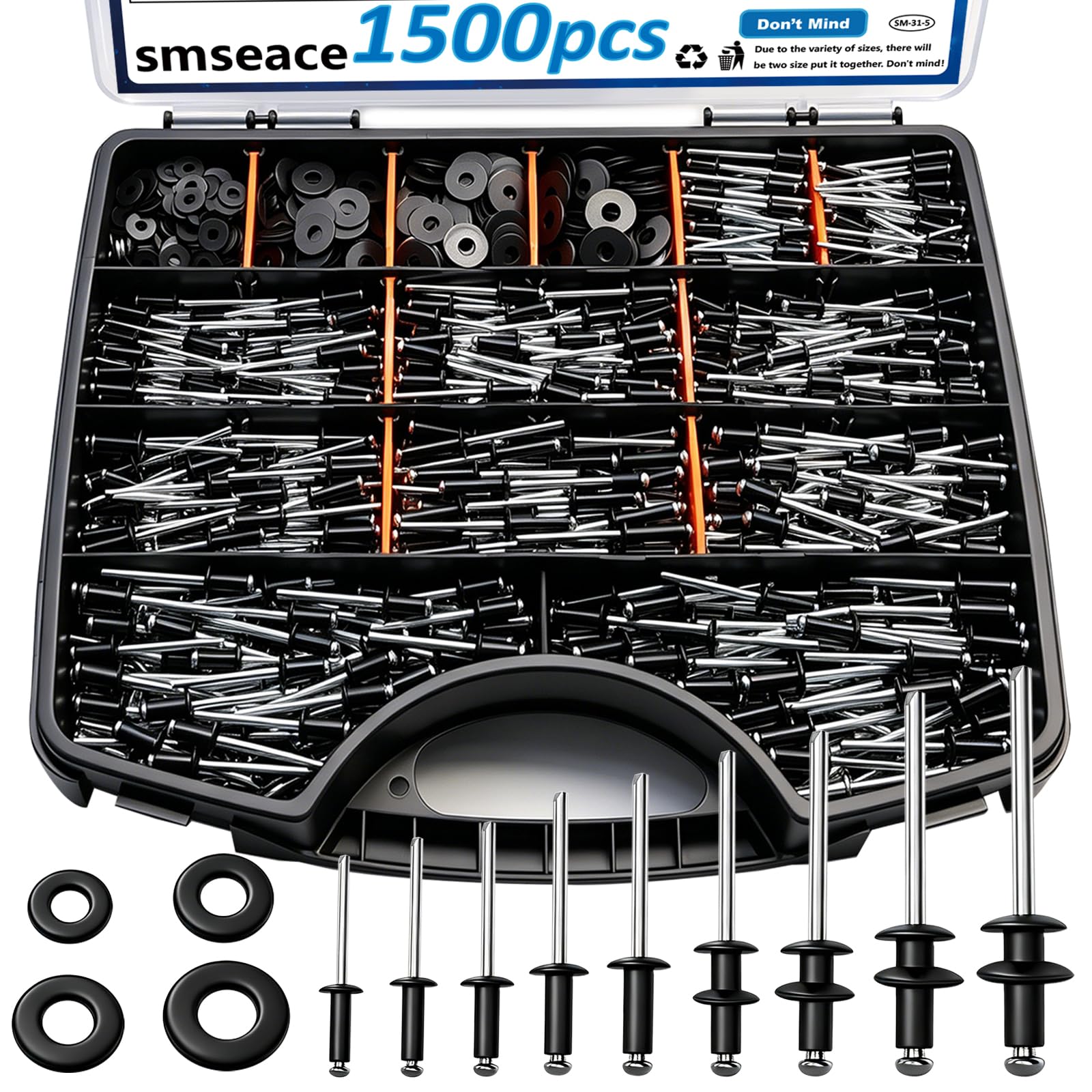 Stainless Steel Rivets Kit - 1000 Pcs -7
