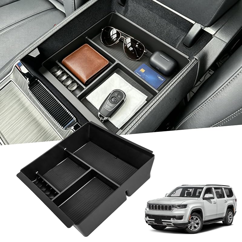 Bandeja Organizadora para Console Central FETUSI compatível com Jeep Wagoneer/L e Grand Wagoneer/L 2022–2026