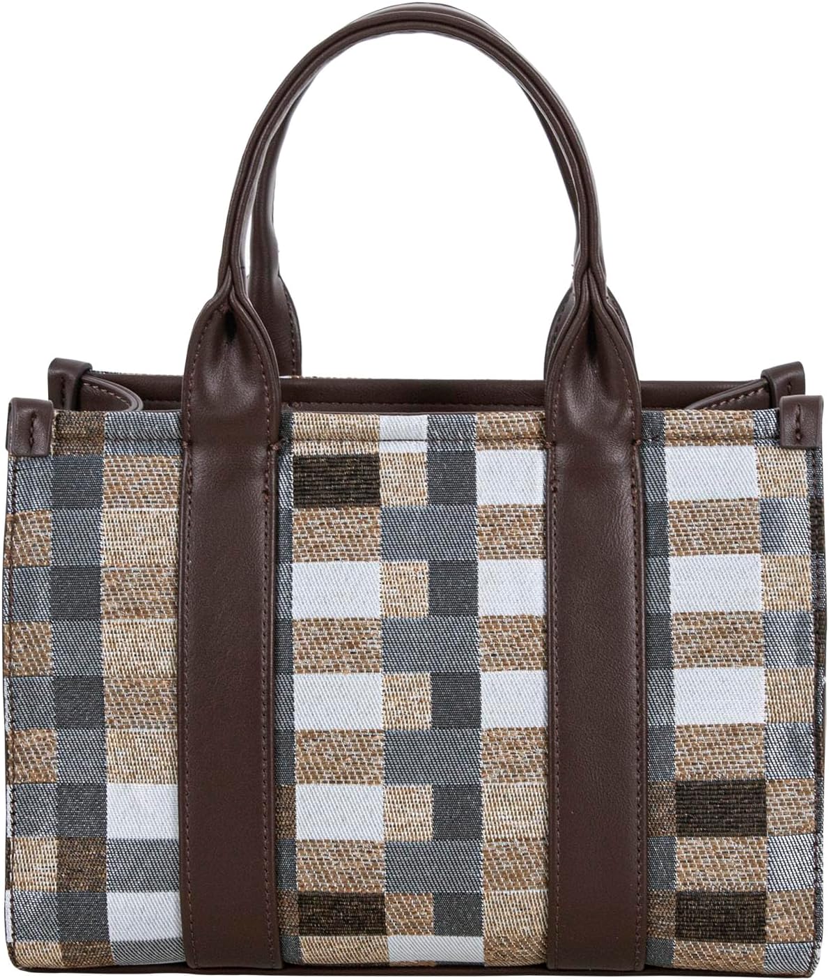 Plaid Purse Satchel Bags for Women, Top Handle Checkered Handbags, Work Tote, Crossbody Shoulder Bag for Office Travel