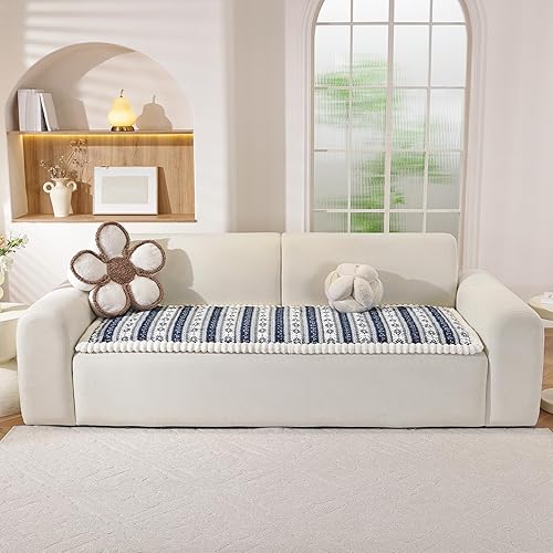 Miniatura 7 de Funda cálida de felpa para sofá, funda de sofá para mascotas para sofás de 3 plazas, fundas de sofá lavables para mascotas, fundas antideslizantes