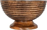 Vista 16 de Bandeja de madera natural, cuenco para servir ensalada, verduras y frutas, bandeja grande y profunda para familia, fiesta