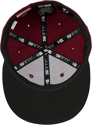 Miniatura 5 de New Era Daredevil - Sombrero ajustado de ala negra 59Fifty (as1, numérico, numérico_7, 7 ajustado), Rojo -