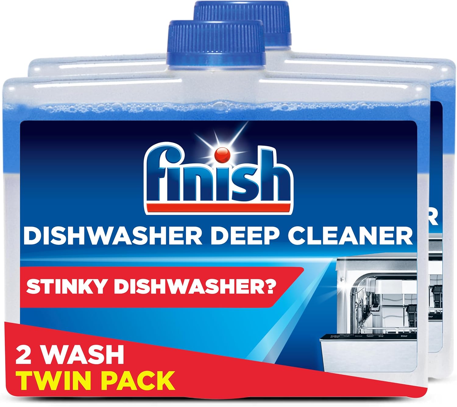 Finish Dishwasher Cleaner Dual Action Twin Pack (2 x 250ml