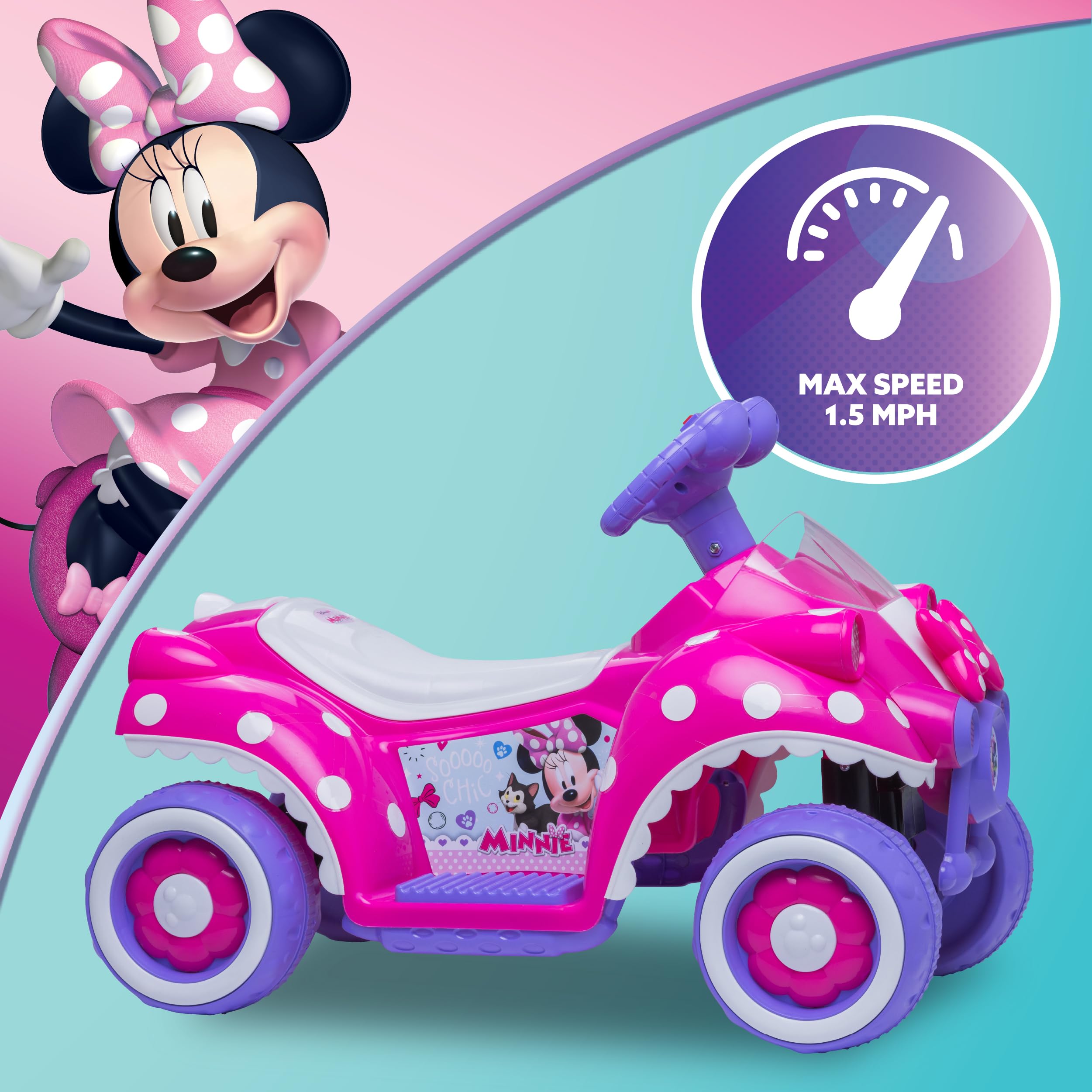 ides Minnie Mouse キッズバイク ペダル付き Amazon.com: Kid Trax Toddler Disney Minnie Mouse Quad Ride-On
