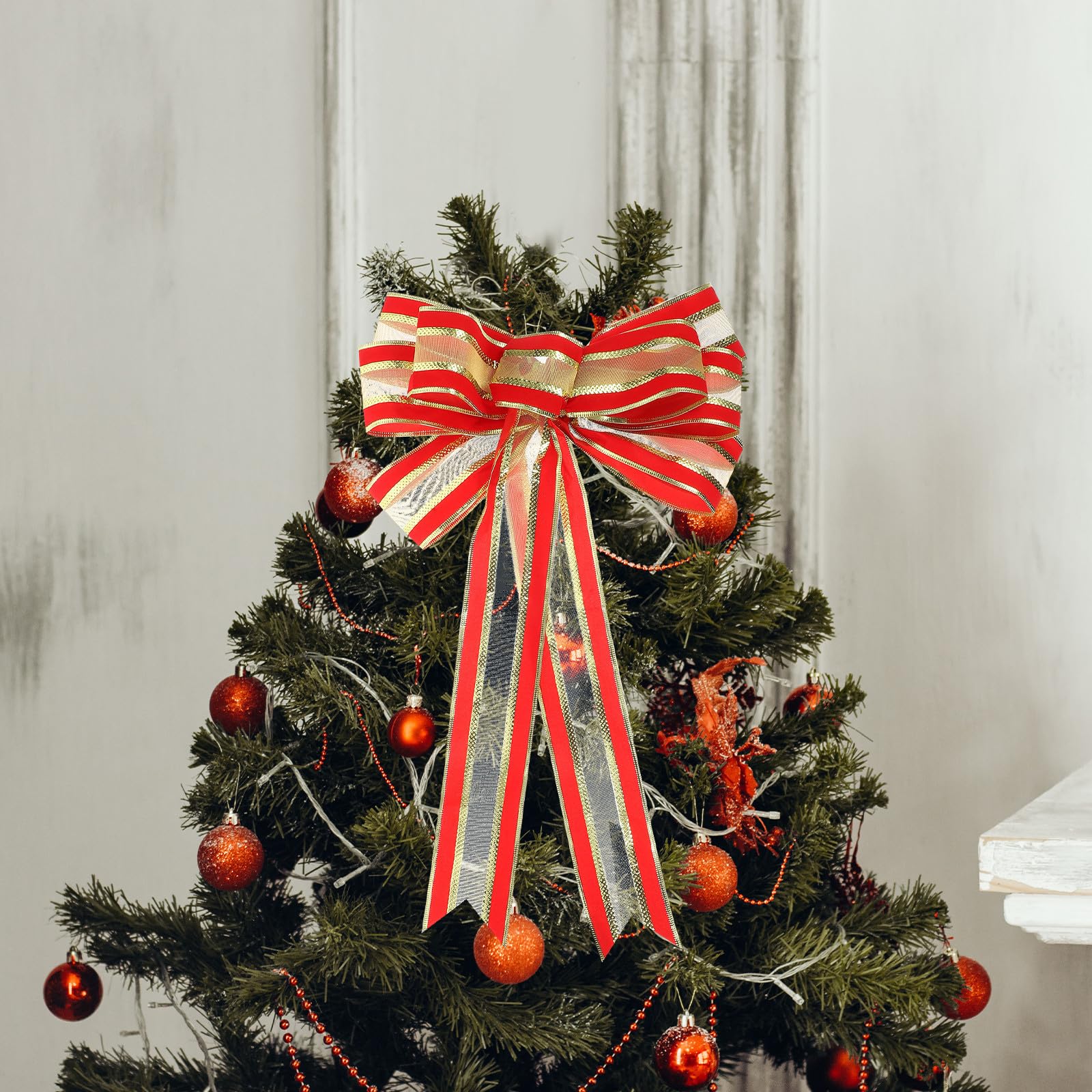 Toyvian 5 Stück Große Christbaumschleife aus Gewebe für Heimpartys und