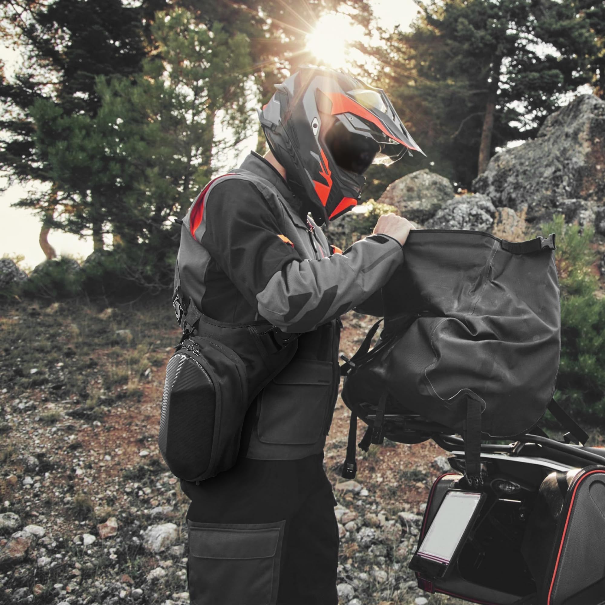 Amazon.com: MZS Motorcycle Tank Bag, 4.5L Expandable Hard