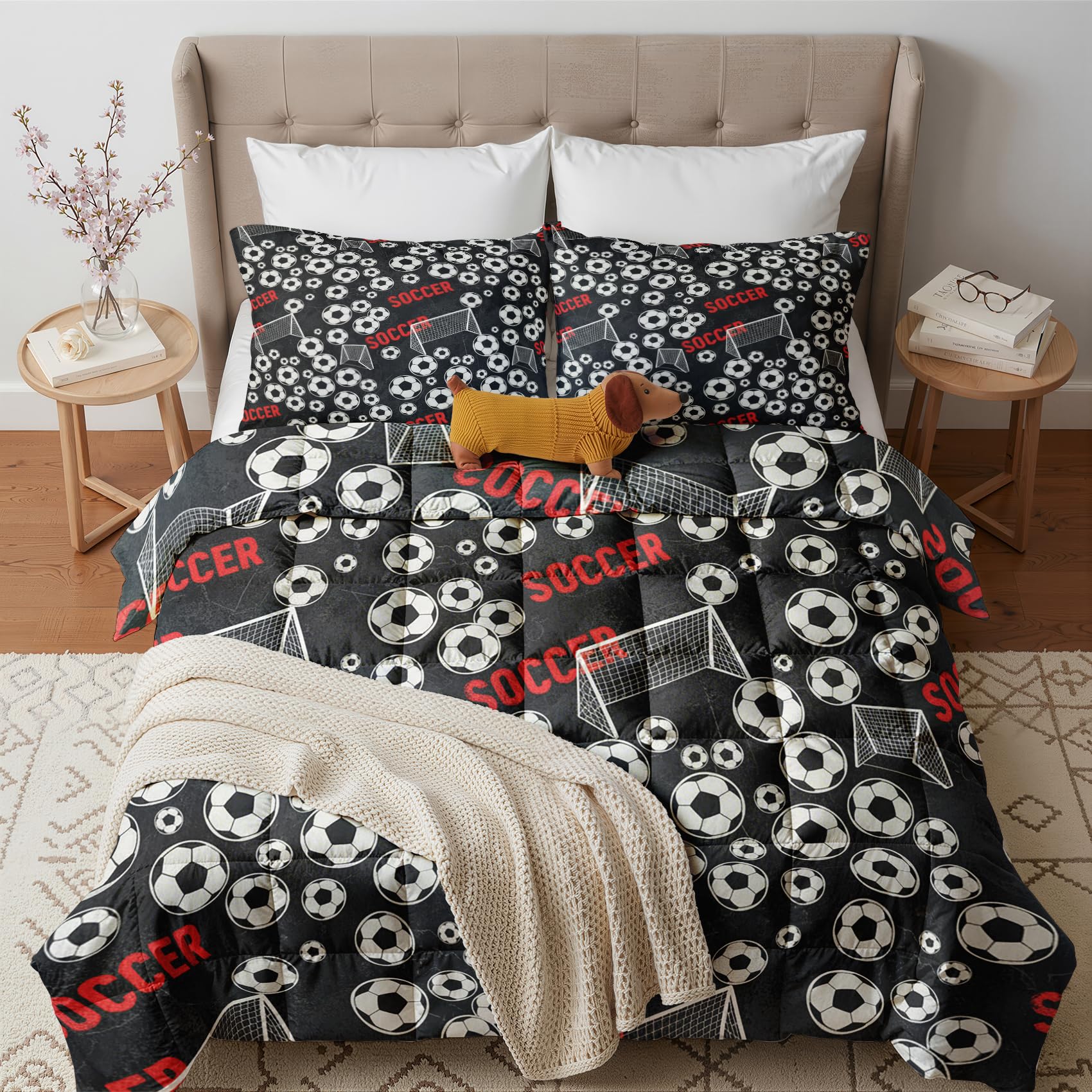 Gedaeuba Colourful Football Duvet Single 10.5 Tog