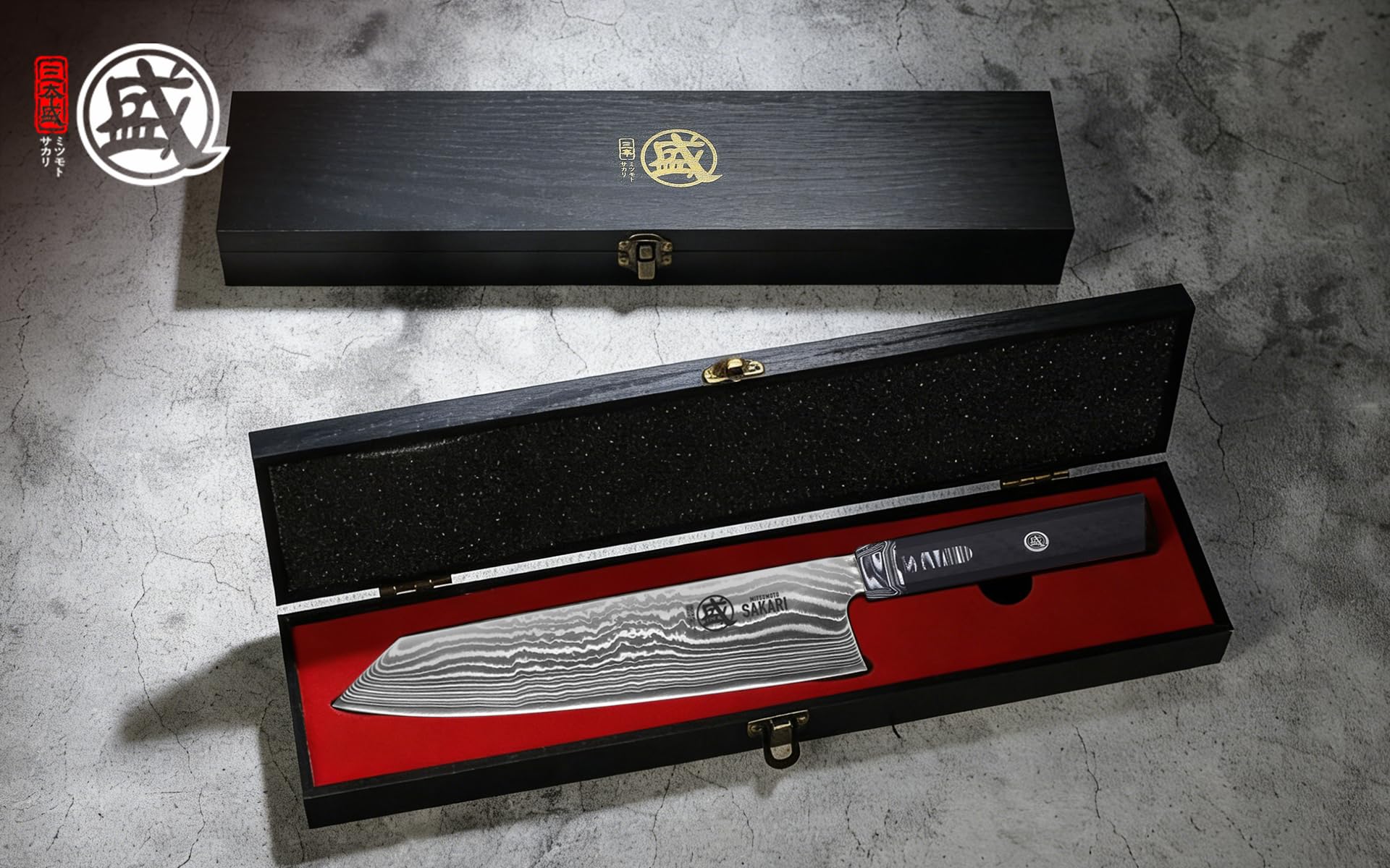 MITSUMOTO SAKAR Cuchillo Kiritsuke, Cuchillos Cocina Damasco Japonese | 20 cm Cuchillo Kiritsuke Acero SG-Pro, 73 Capas Damasco, Mango G10 Ergonómico, Cuchillo Chef Profesional Japonés Ultraafilado