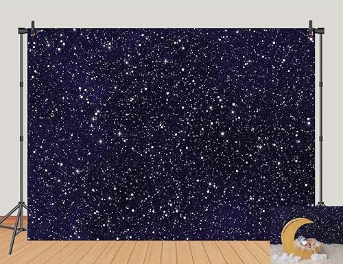 Miniatura 3 de Telones de fondo de estrellas de cielo nocturno Universo Space Theme Starry Photography Backdrop Galaxy Stars 5x3ft vinilo niños 1er cumpleaños