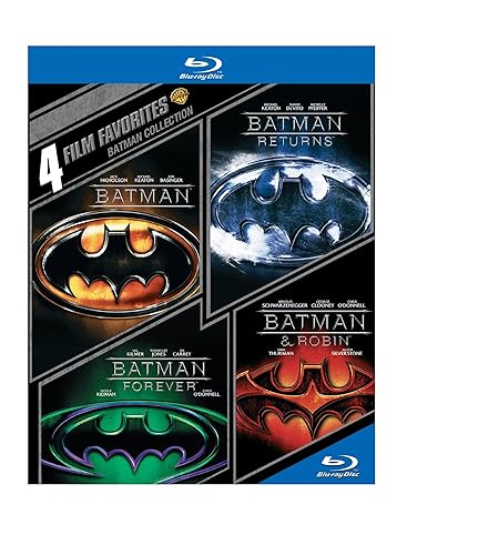 4 Film Favorites Batman Collection Batman Batman Returns Batman Forever Batman Robin Blu-ray