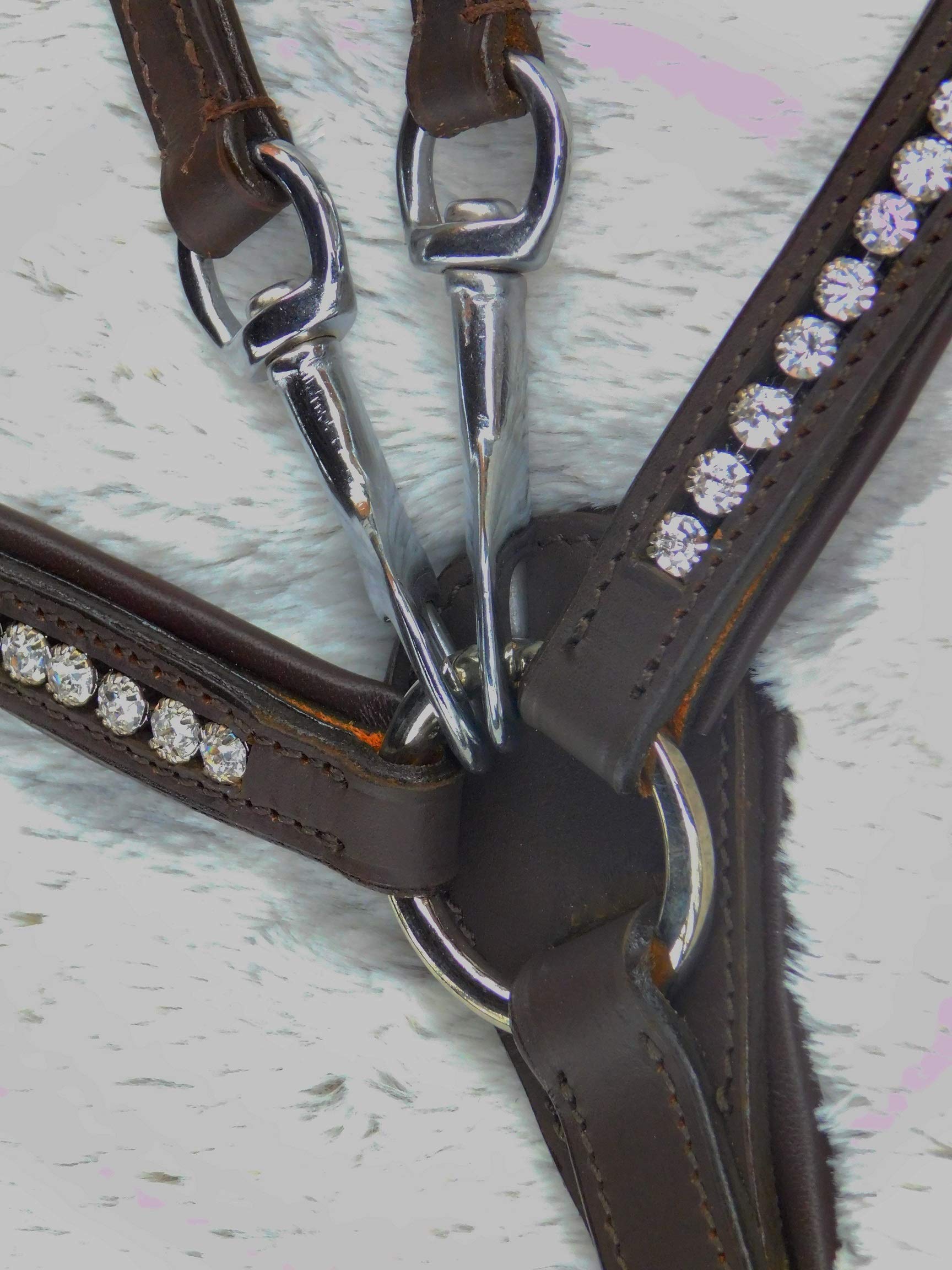 Vorderzeug Hier: Braun Martingal Hilfszügel Deister Glitzer Strass Leder Pony VB WB X Full Tysons (Pony)