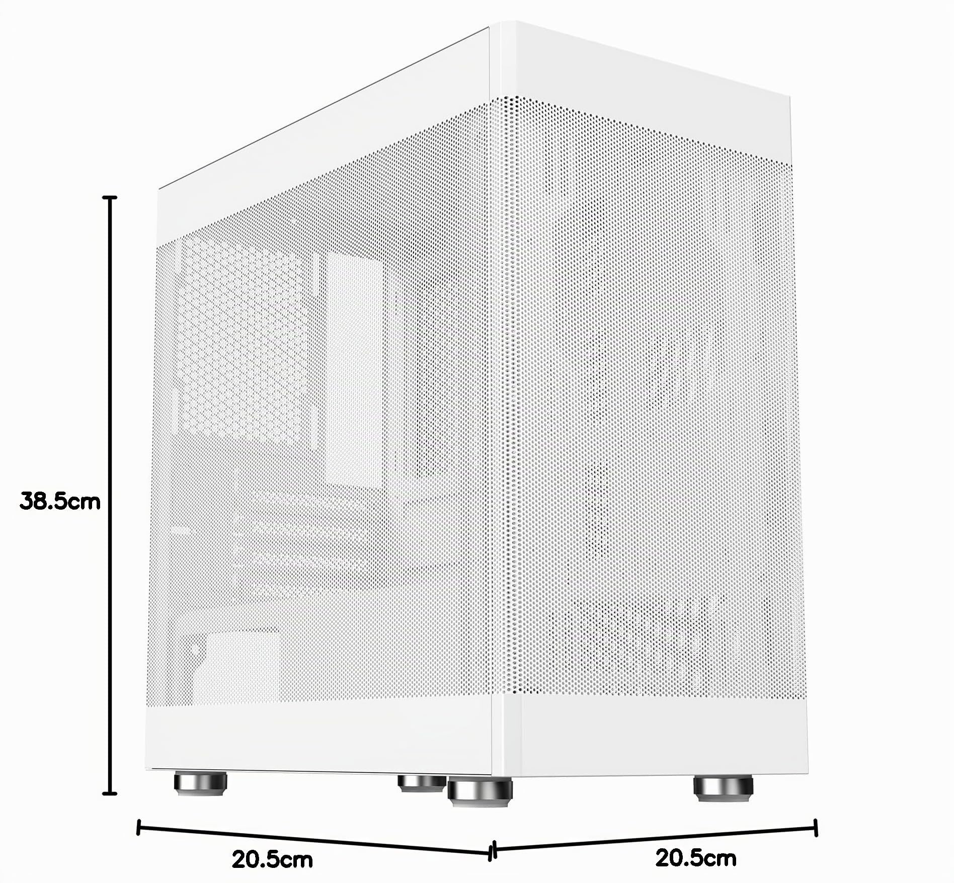 Itek Case PROMESH 35W - Gaming Office Mini Tower mATX- Tipo-C- 2xUSB3-3 Lados Mesh- Edición Blanca