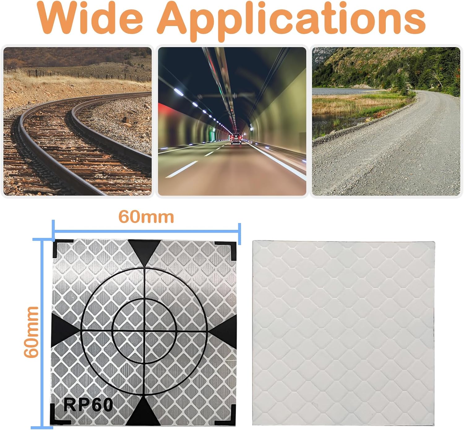100PCS 30MM /40MM/ 50MM/ 60MM Reflector Targets for Total Stations White