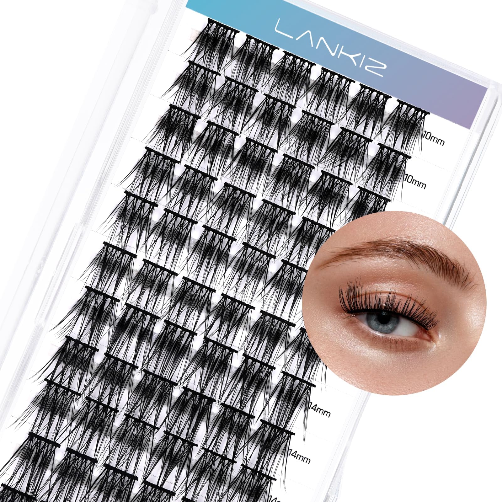 LANKIZDIY lash Extensions (Cluster-13, C-MIX10-16mm)