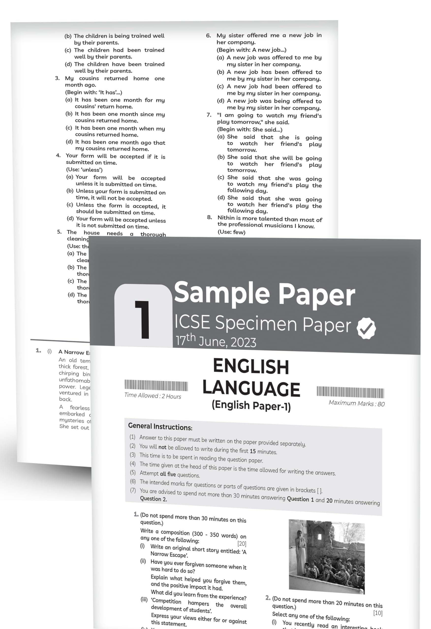 Educart 40 ICSE Sample Papers Class 10 - All Subjects Physics – Chemistry – Maths – Biology – English Language & Literature – History & Geography for 2023-24 (for March 2024 Exam) 1