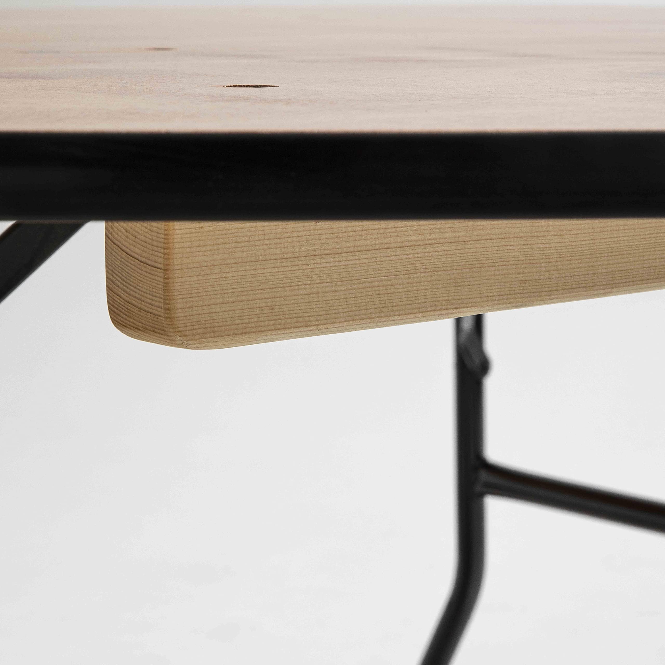 mobeventpro- mesa plegable redonda en madera 10 Plazas 170 cm Buffet olla – 170 cm x 76 cm x 170 cm