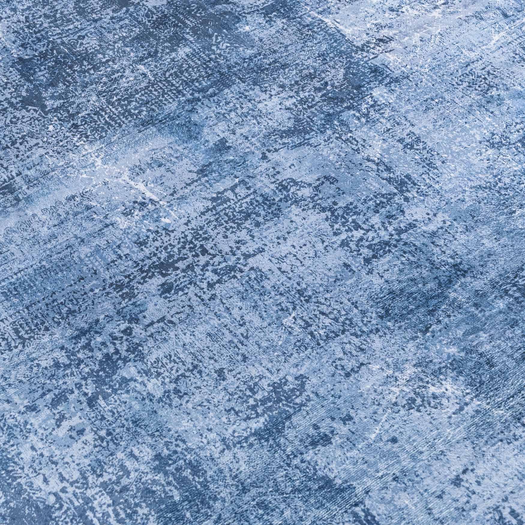 Mazovia Teppich Wohnzimmer Ø160cm Rund Blau Abstrakt Stilvoll rutschfest