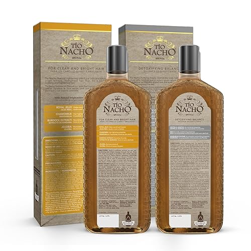 Miniatura 7 de Tio Nacho Set de champú y acondicionador, champú aclarador natural con jalea real y manzanilla + acondicionador purificador con células madre