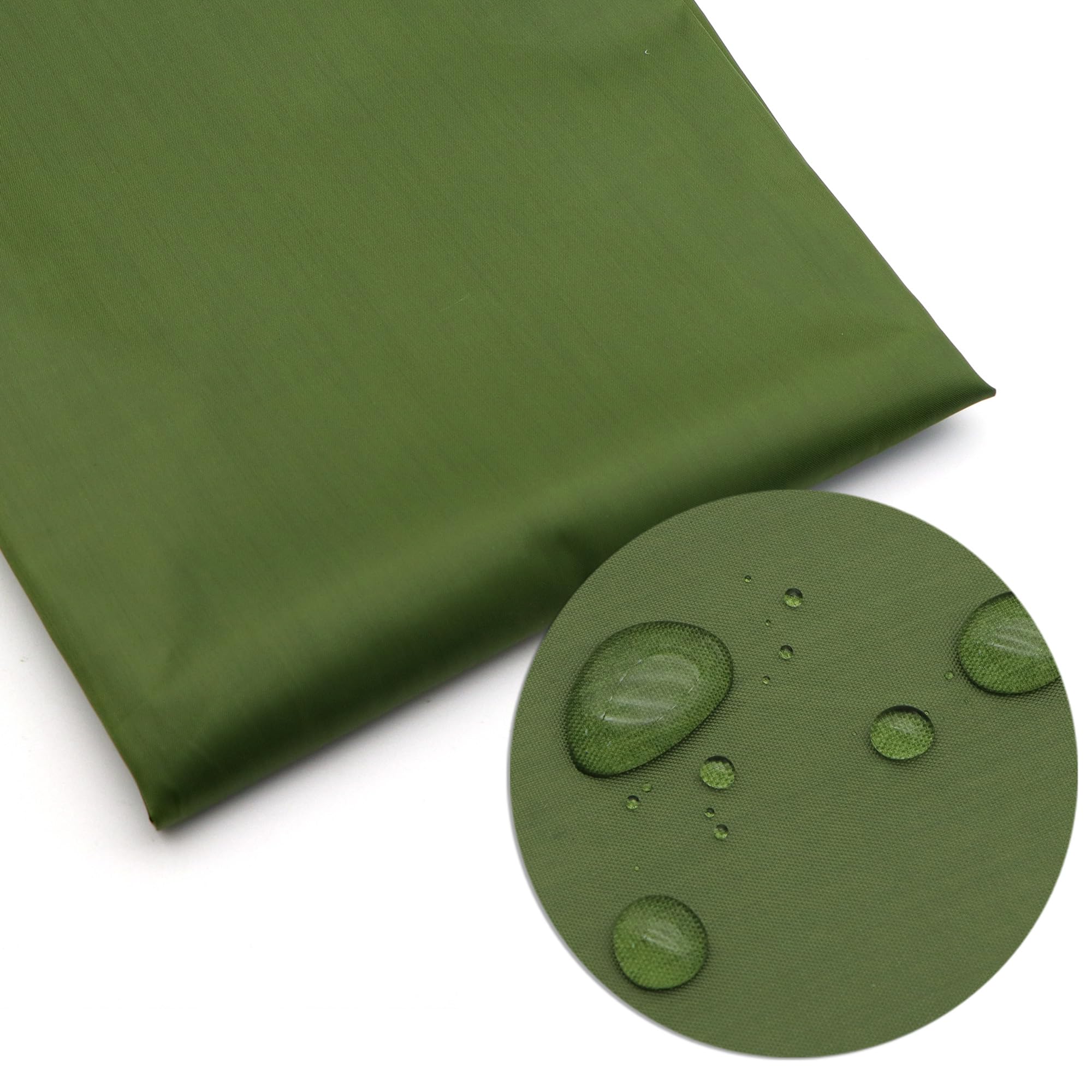 Waterproof Polyester Fabric - 55 Inches Wide by The Yard - for Cushion Covers, Tent, Flags, Bags, Tarp Cover 1 Yard ﻿ (Green)
