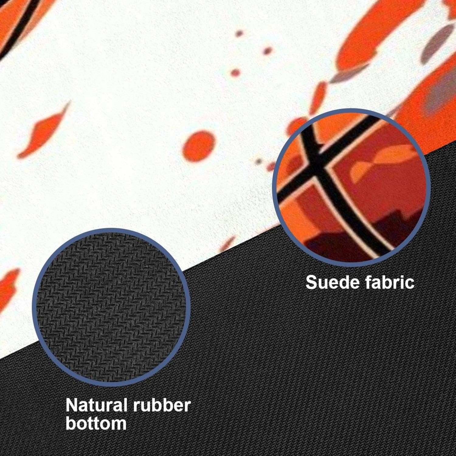 Yoga Towel, Basketball Pattern Non Slip Sweat Absorbent Hot Yoga Mat Towel for Hot Yoga, Pilates and Fitness - 72.8" x 26.8"